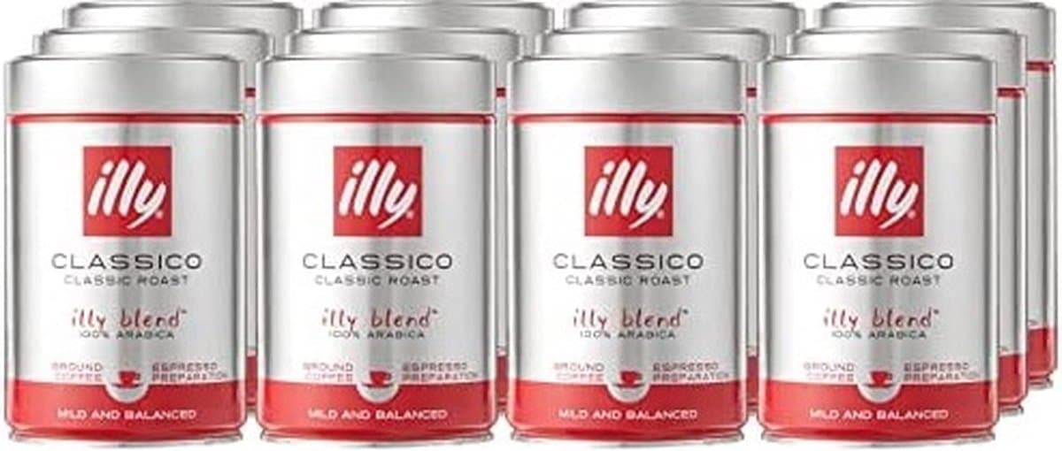 Illy Espresso Classico Gemalen koffie- 12 x 250 gram thumbnail 2