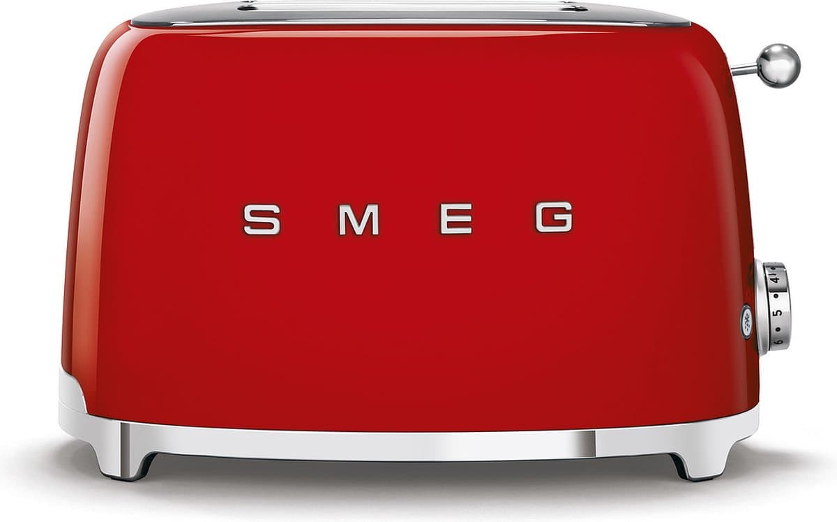 SMEG TSF01RDEU - Broodrooster - Rood - 2x2 - 950W - 6 niveaus