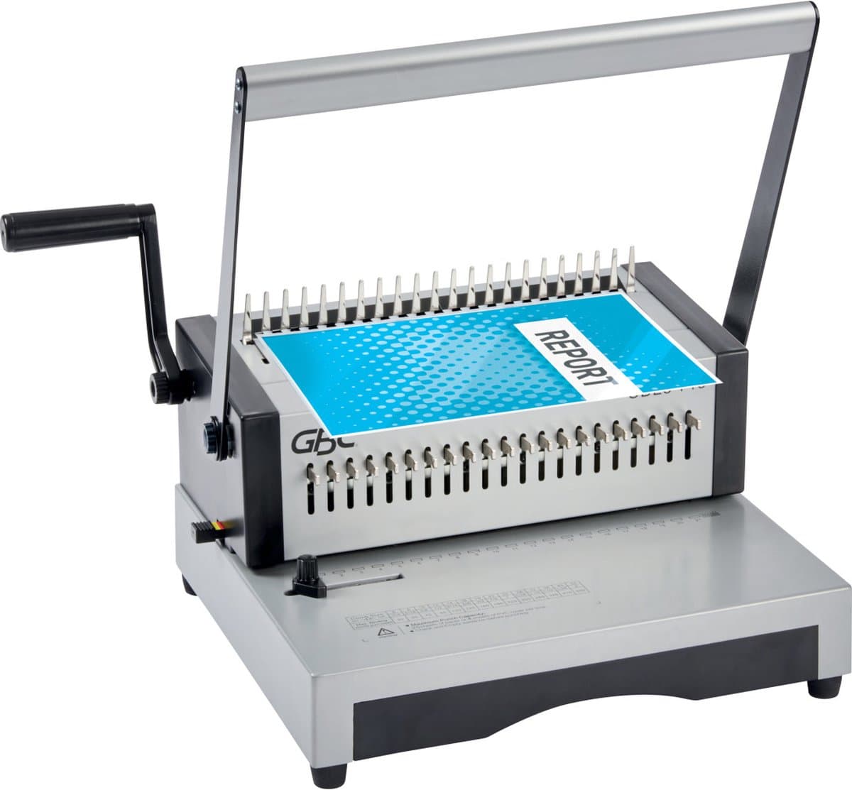 GBC CB25 Pro Handmatige Pons- en Bindmachine voor zwaar gebruik - Capaciteit 500 A4 vellen - Zilver thumbnail 4