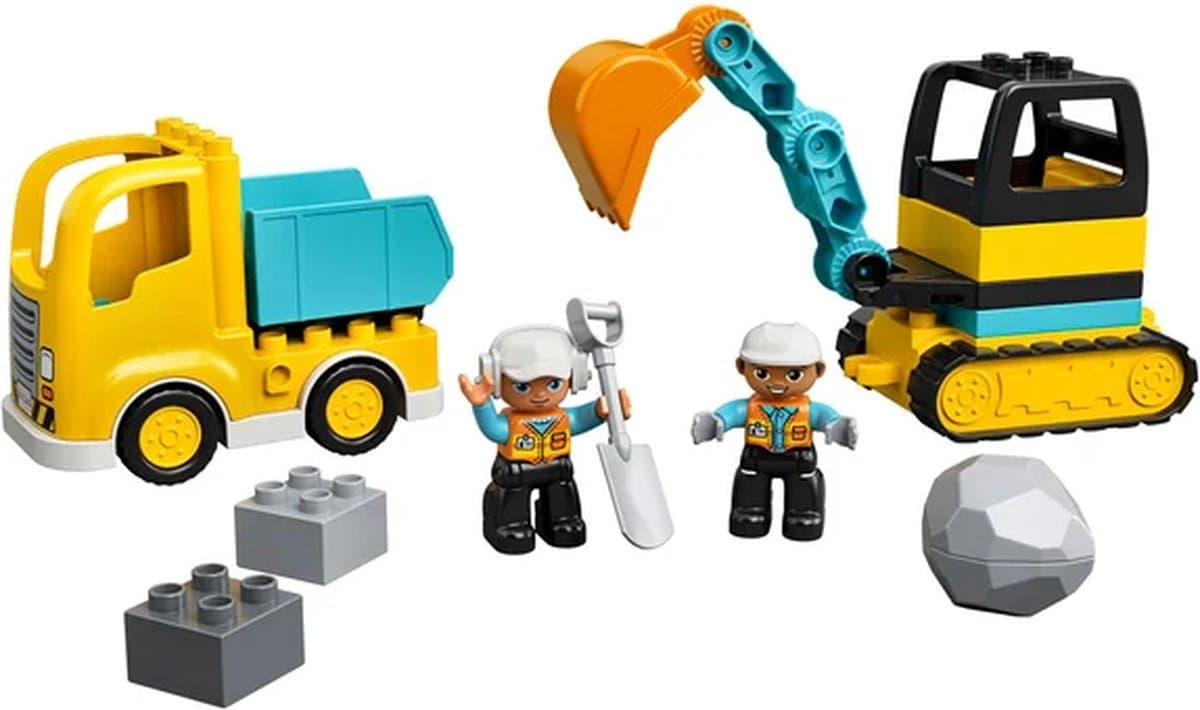 LEGO DUPLO Truck & Graafmachine met rupsbanden - 20 stenen thumbnail 7