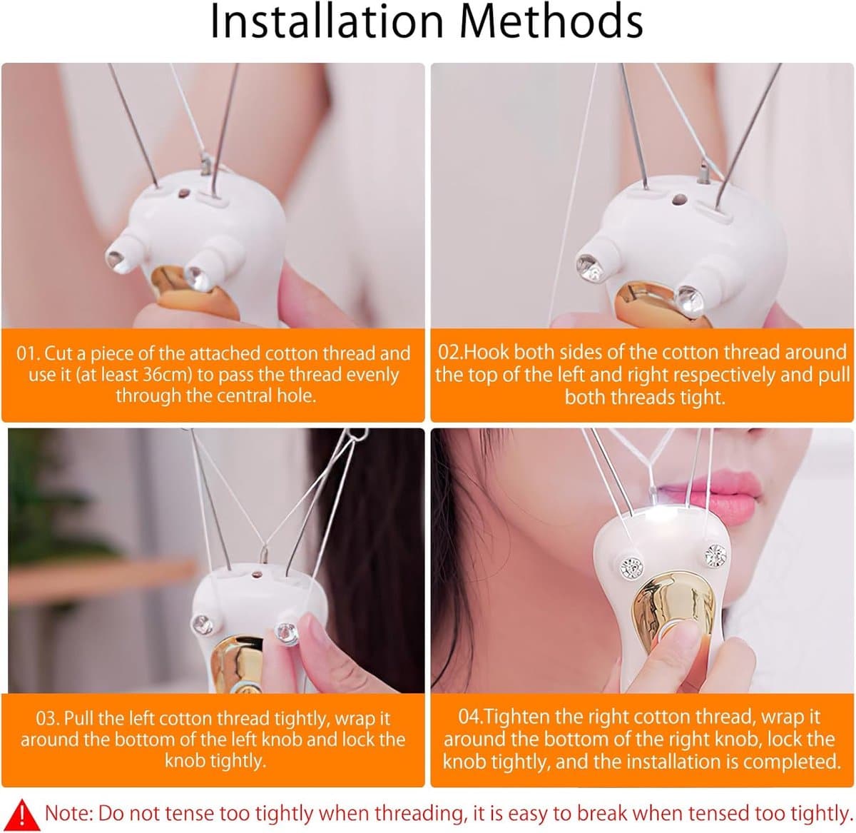 Elektrische gezichts-epilator voor vrouwen - Elektrische gezichts-epilator - USB-gezichtsepilator met LED - Gezichtsepilator voor vrouwen - Gezichtsmassager - Scheerapparaat thumbnail 6