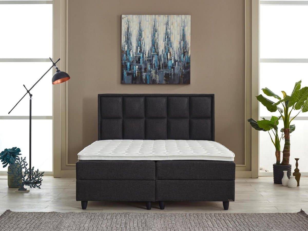 BSS Bedding Breda - Boxspring - Inclusief Dekbed - Complete Boxspring - 160x200 - Bedden - Slaapkamerbed - 1 x Matras met Topper - 2 x Bedbox - 1 x Hoofdbord thumbnail 2