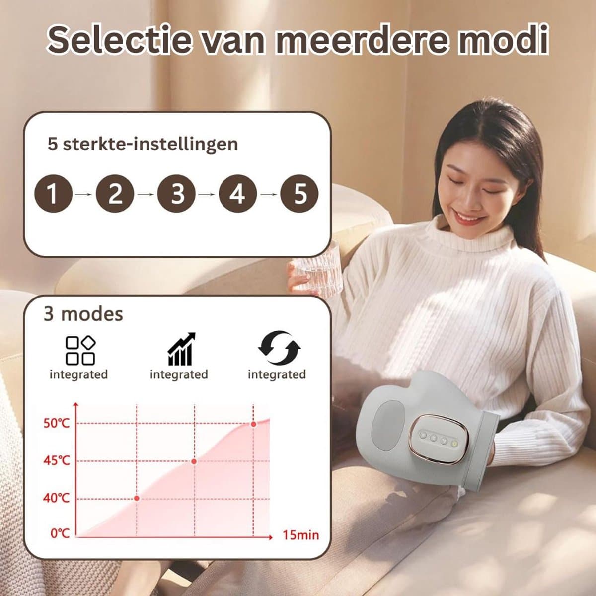 Handmassage Apparaat Grijs - 3 Standen & Doelgerichte Massage thumbnail 5