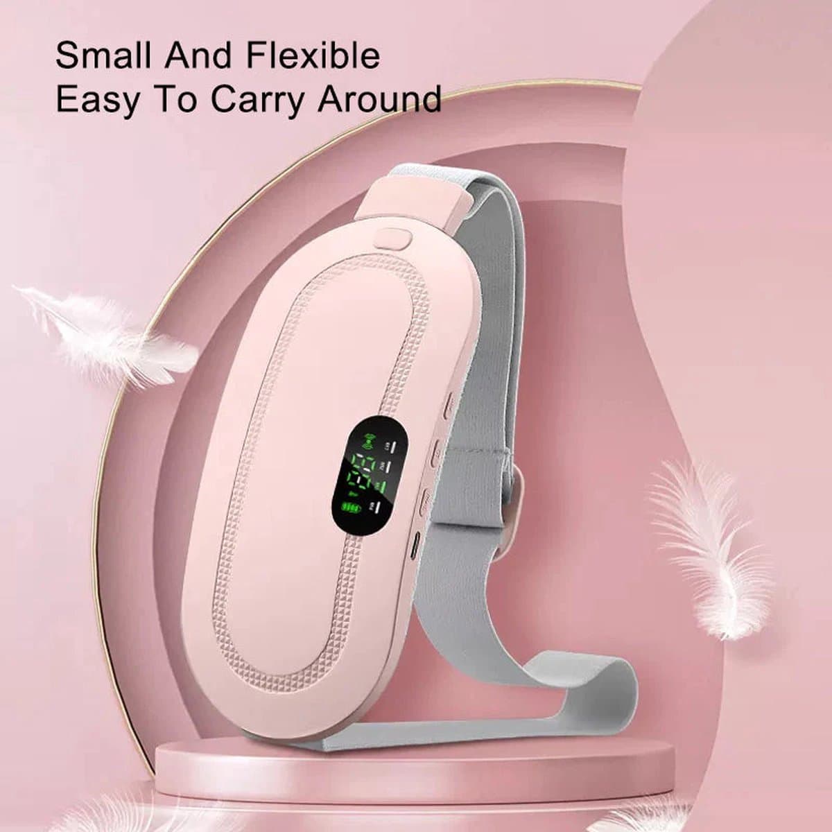 Menstruatie warmteband- Massage- Pijnverlichting- Massagekussen- kruik- Verwarmde Menstruatieband – Verwarmingskussen– Elektrisch Apparaat - Verwarmingsmat– Rug - Buik– 3 Warmte standen – Triltechnologie – Vibratie - Roze- Ivoor Wit- Moederdag- Vrouw thumbnail 3