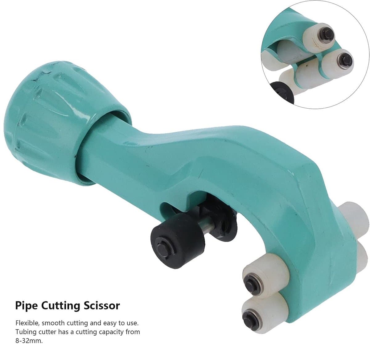 Dailygoods- Buizensnijder Ergonomisch Ontwerp - Gelegeerd Staal - Snijcapaciteit 8-32 mm - Voor Koper/Messing/PVC - Lichtgewicht 275g - Soepel Snijden thumbnail 4