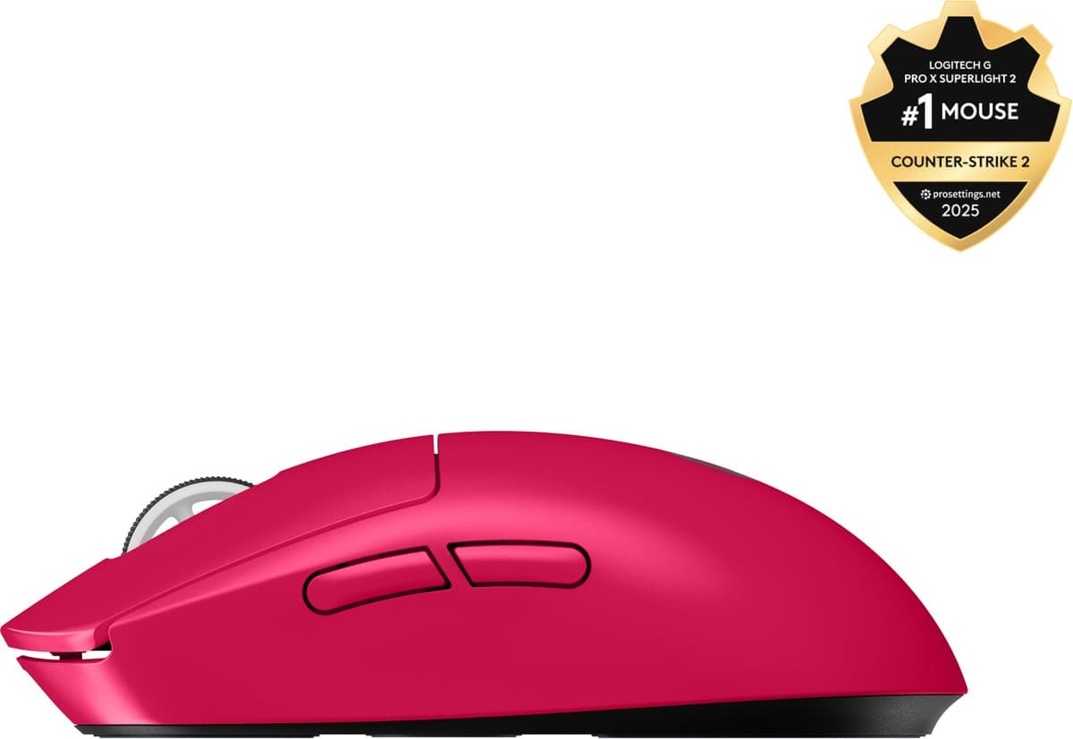 Logitech G Pro X Superlight 2 - Draadloze Gaming Muis - Lightspeed - Magenta thumbnail 7
