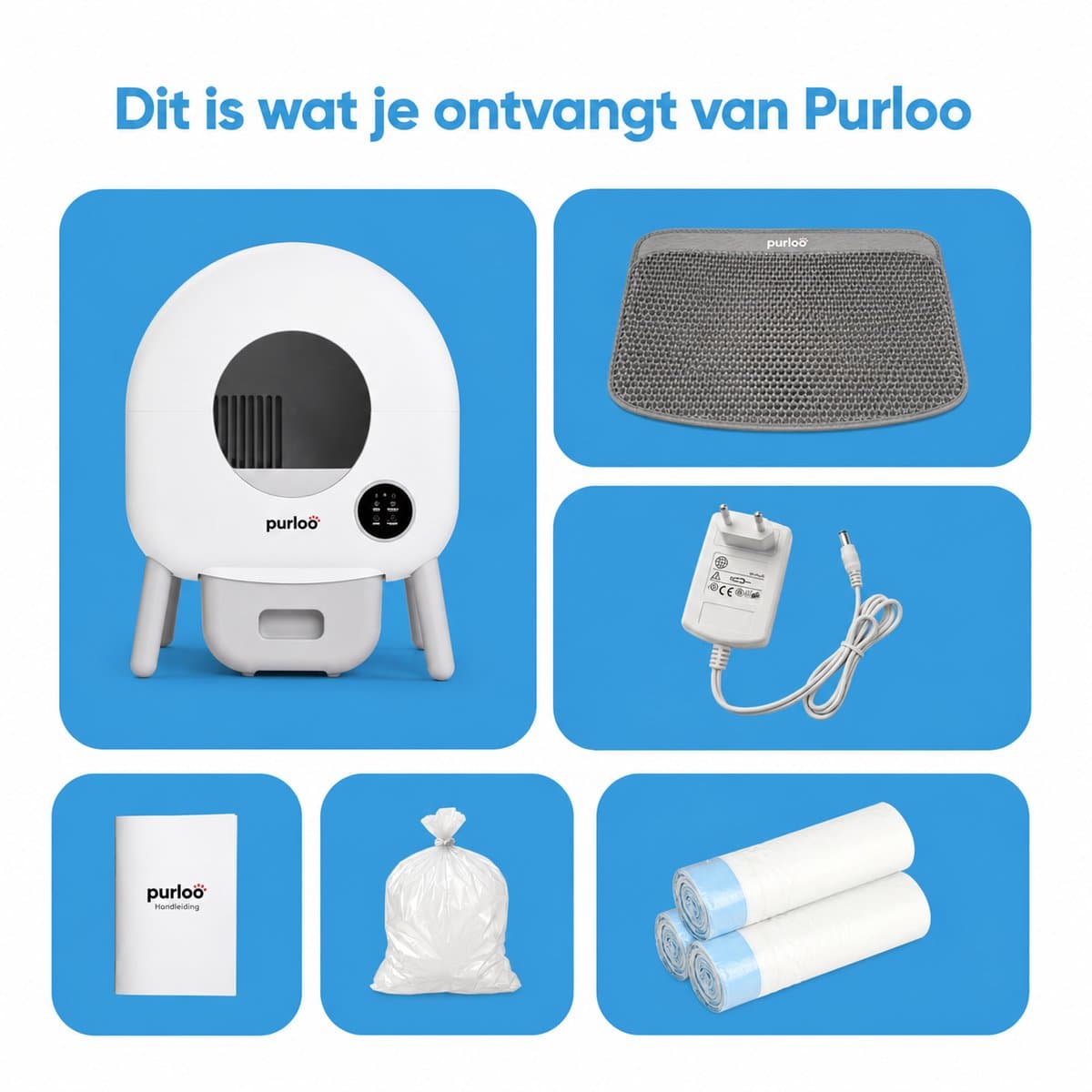 Purloo Automatische Kattenbak 65L XXL - Zelfreinigend + App thumbnail 8