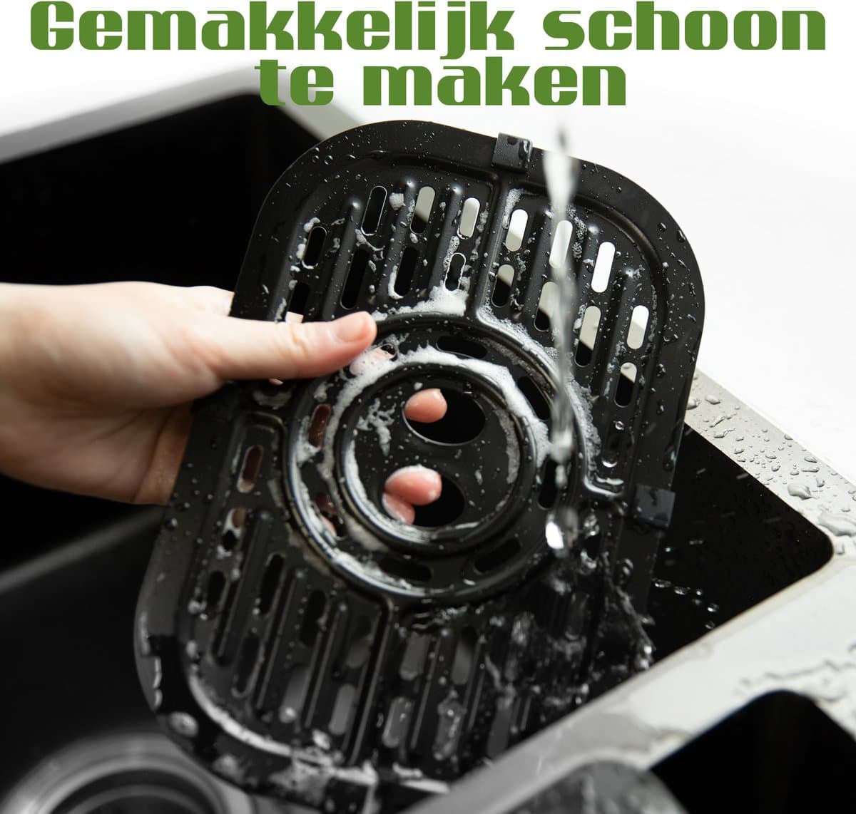 Dubbele Airfryer 901A XXL 10L - Digitale Airfryer 2×5L - 2000W - 10 Programma’s - Smart Finish & Match Cook - 80–200°C Instelbaar - Makkelijk te Reinigen – Capaciteit voor 5 Personen thumbnail 2