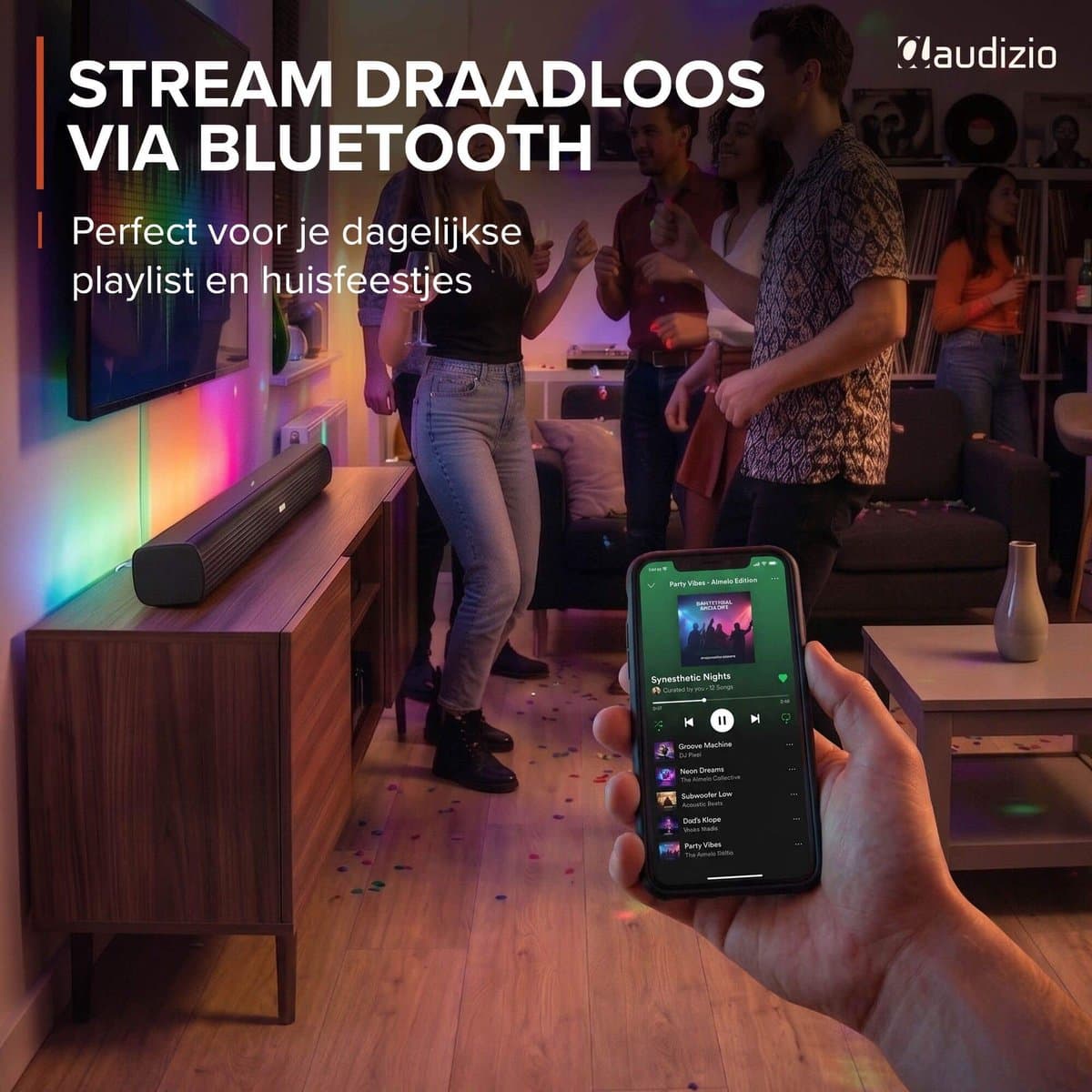 Soundbar - Audizio SB80 - HDMI-ARC - Bluetooth - 70 Watt - Optisch - Soundbar voor TV - 81 cm breed thumbnail 4