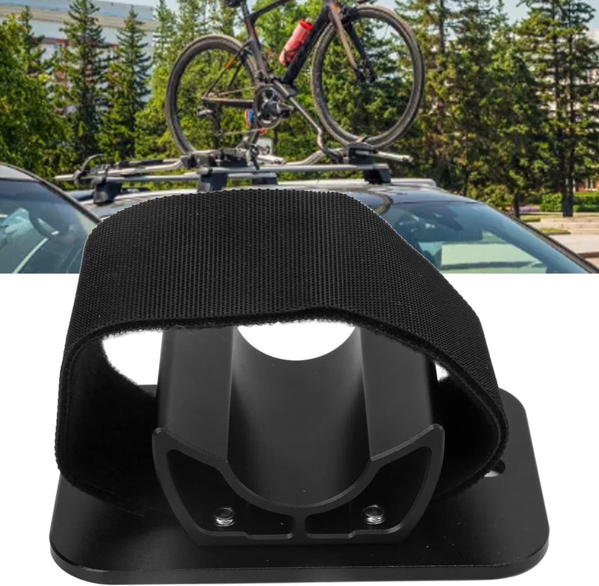 Dailygoods- Fiets Achterwielrek - Aluminiumlegering - Slijtvaste Beugel - Lichtgewicht - Auto Dakdrager - Sterk Draagvermogen - Fietsendrager thumbnail 6