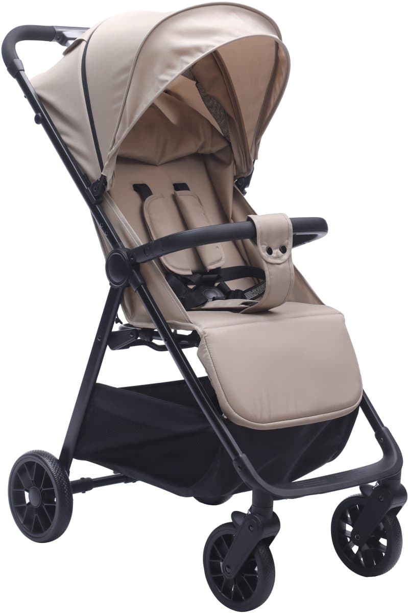 Bebies First Buggy MIO - Lichtgewicht Opvouwbare buggy- Verstelbare Rugleuning - Zwenkwielen, Zonnekap & Boodschappenmand - Geschikt vanaf Geboorte tot 22 kg - Beige thumbnail 6