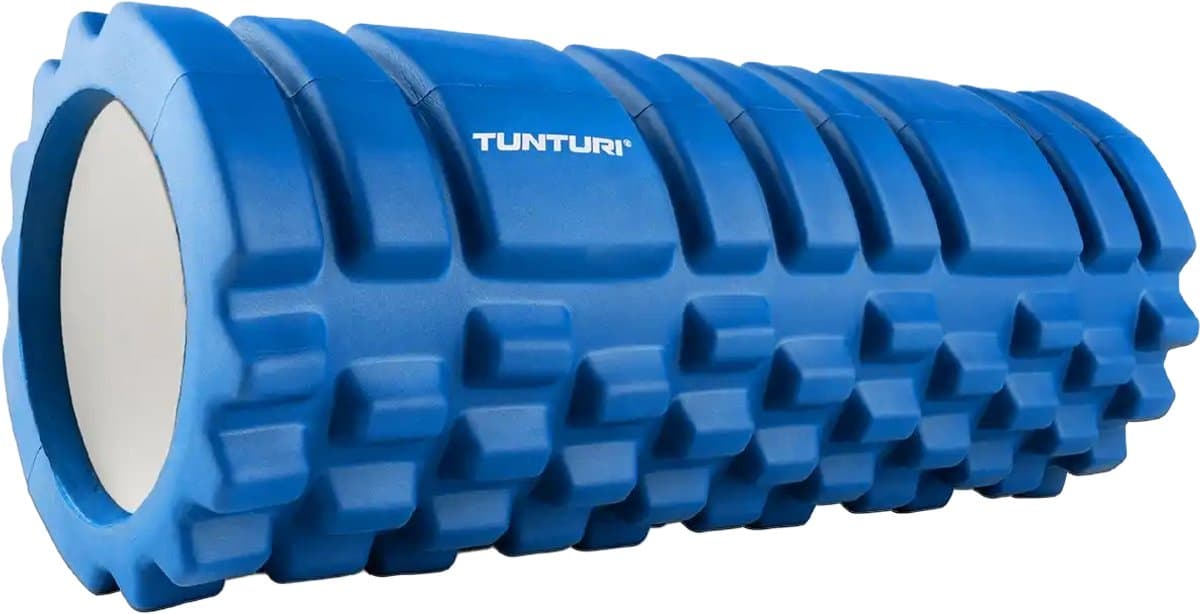 Tunturi Yoga Grid Foam Roller - Massage Roller - Foamroller - Fitness Roller - Blauw - 33cm - Incl. gratis fitness app thumbnail 2