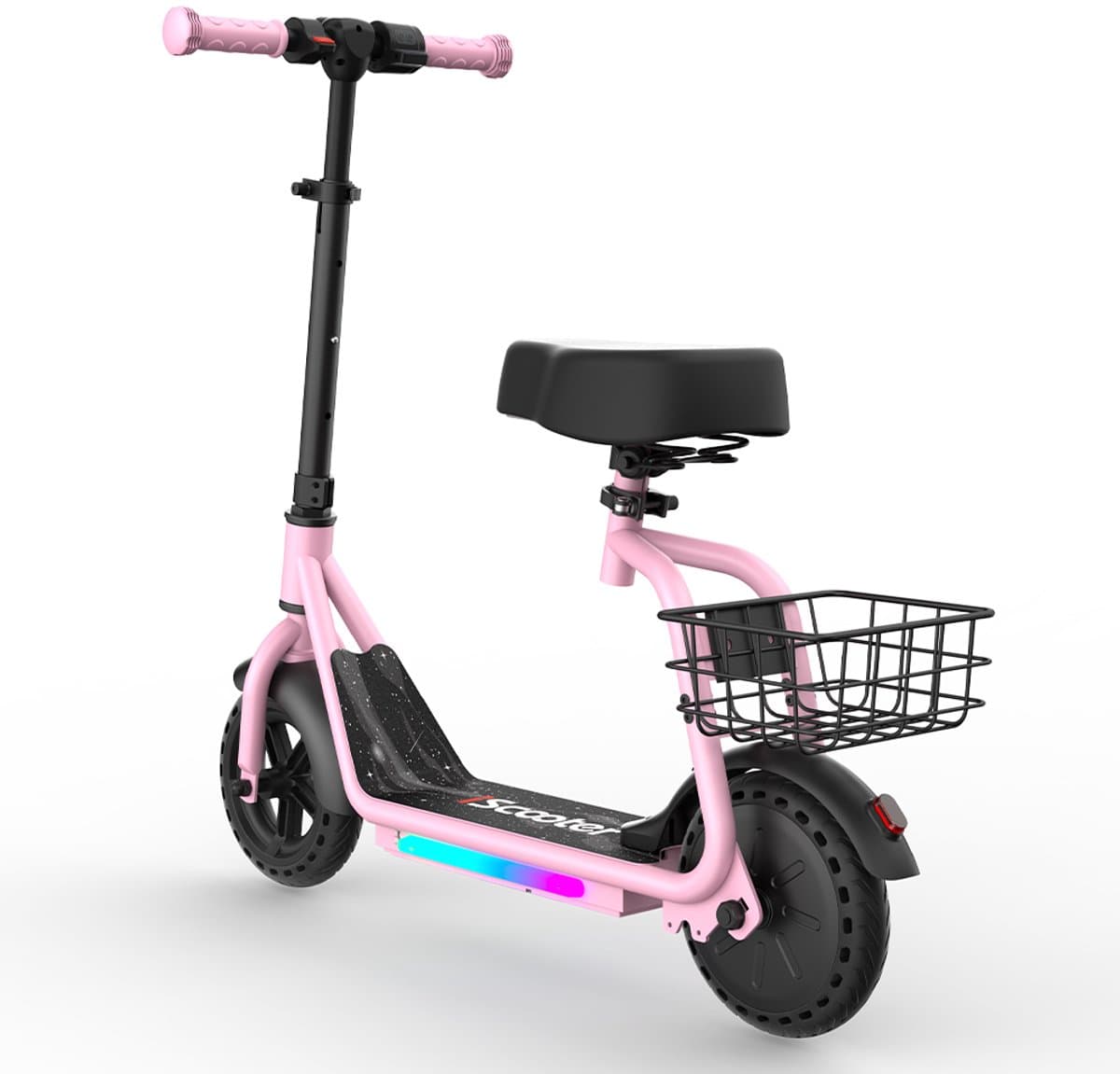 iScooter iK7 Elektrische Step Kinderen - 2‑in‑1 - 8 tot 14 jaar - App - Bluetooth muziek - RGB verlichting - 250W - 10/15/20 km/u - Bereik 15 km - 8,5" Wielen - Roze thumbnail 6