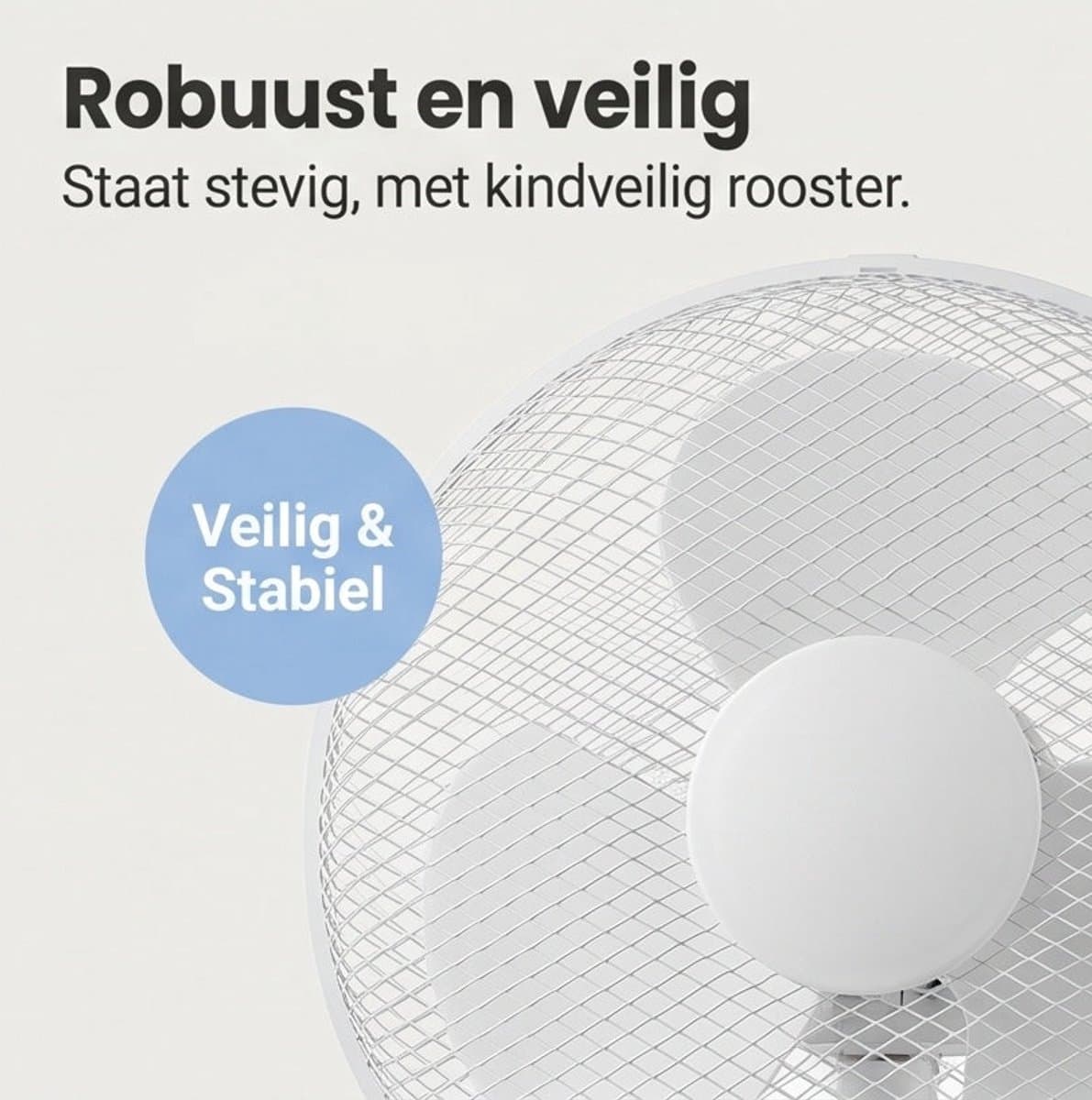 Cheqo® Tafelventilator - Ventilator - Bureauventilator - Fan - Tafel Ventilator - 3 Snelheden - Kantelbaar - Staande Ventilator - Wit - voor Verkoeling - Stille Ventilator - voor op Kantoor - voor Thuis - voor Slaapkamer - Tafelmodel thumbnail 6