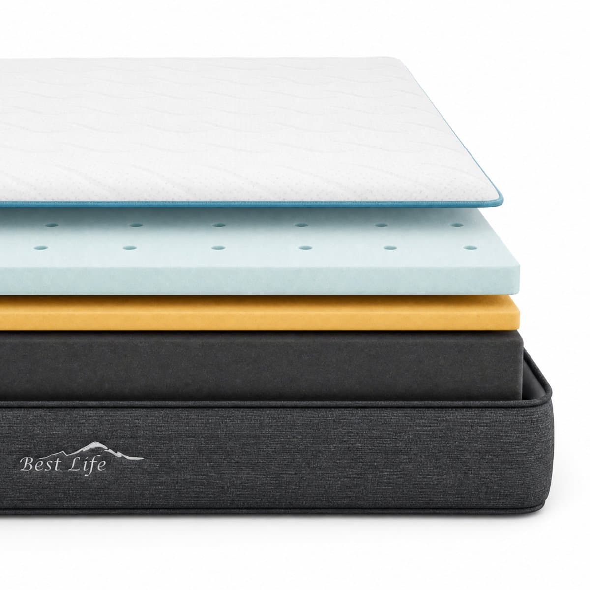 Best Life Matras 80x200 cm - Traagschuim & Koudschuim Matras - Aanpasbaar - Tencel - 18 CM - 3 Lagen - Eenpersoons