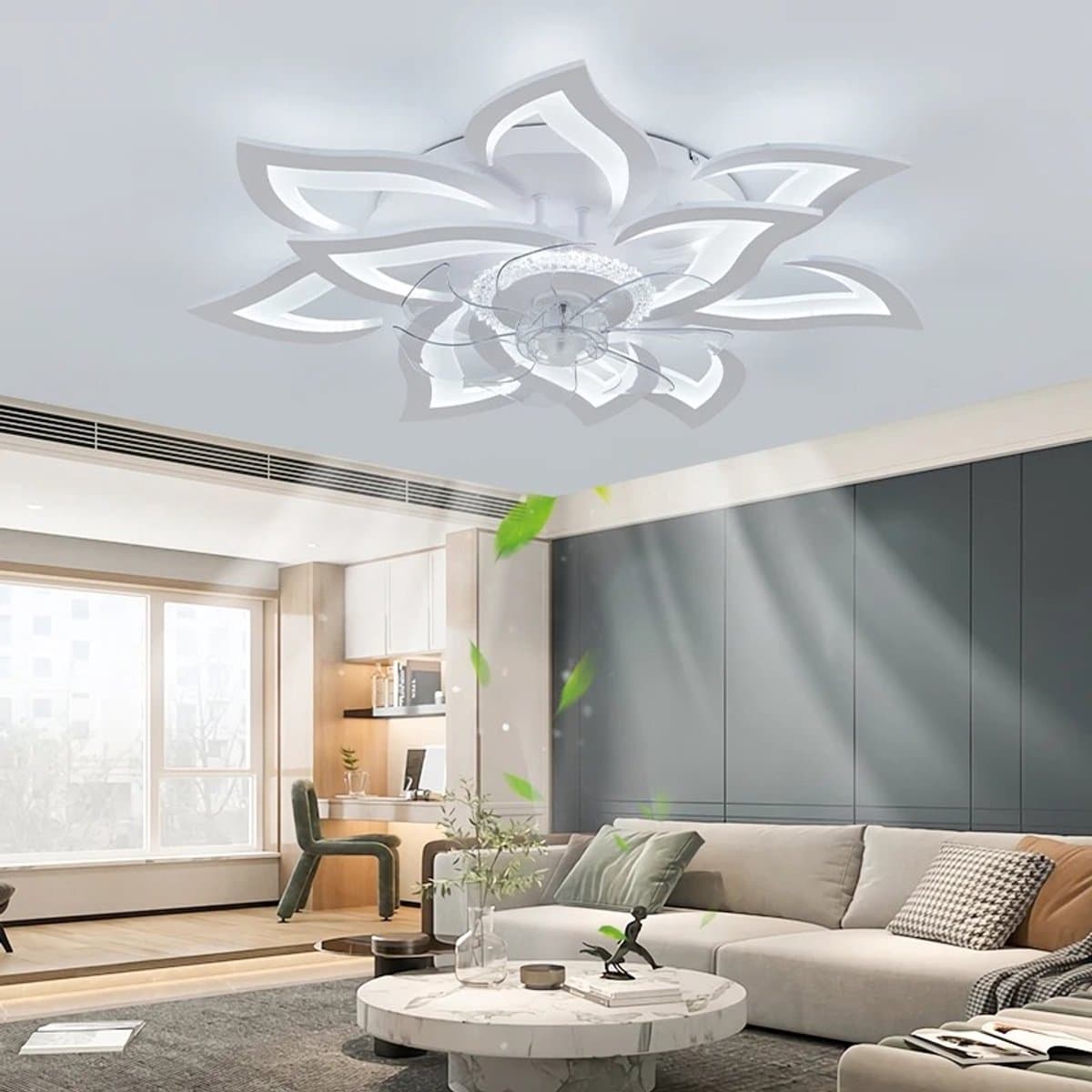 Novari - Plafondventilator - Ventilator - Plafond ventilator met verlichting - Ventilator lamp - Ventilator lamp plafond - 8280Lu thumbnail 8