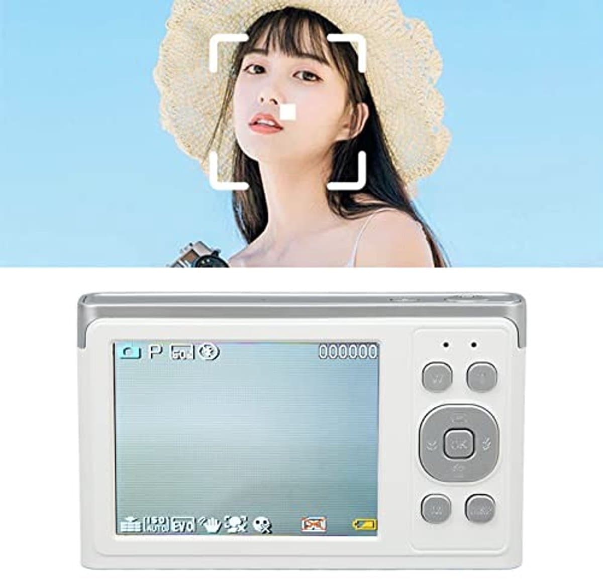 OmGoods - Dailygoody - Digitale Camera - Kinderen - 4K Vlogging-camera - Wit - Beginnerscamera - Ideaal voor studenten - Ingebouwd LED-vullicht thumbnail 3