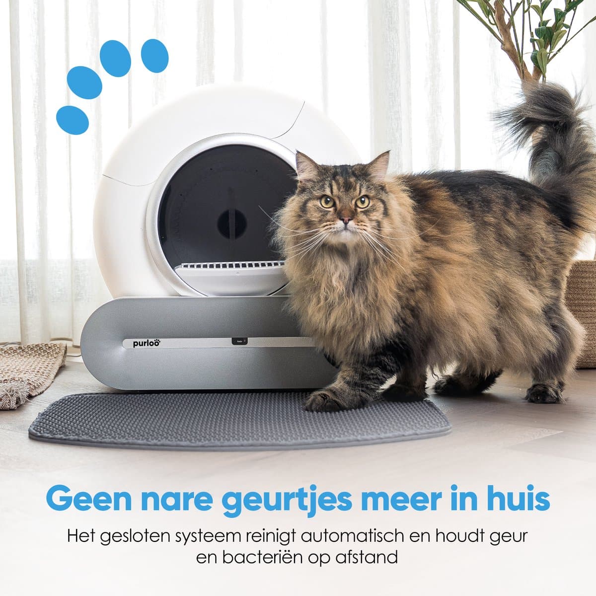 Purloo Automatische Kattenbak 65L XXL - Zelfreinigend thumbnail 3