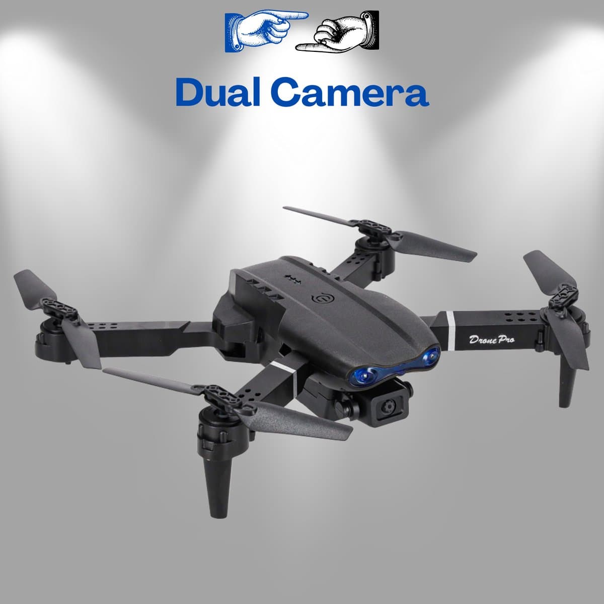 E99 PRO Bestuurbare Drone met Camera en Koffer - RC Drone 720P met Dual Camera, Extra Batterij en 360° Stunts - Opvouwbare Quadcopter met Headless Mode voor Beginners en Gevorderden - Bereik 100 Meter Grafiet Met Ebook thumbnail 3