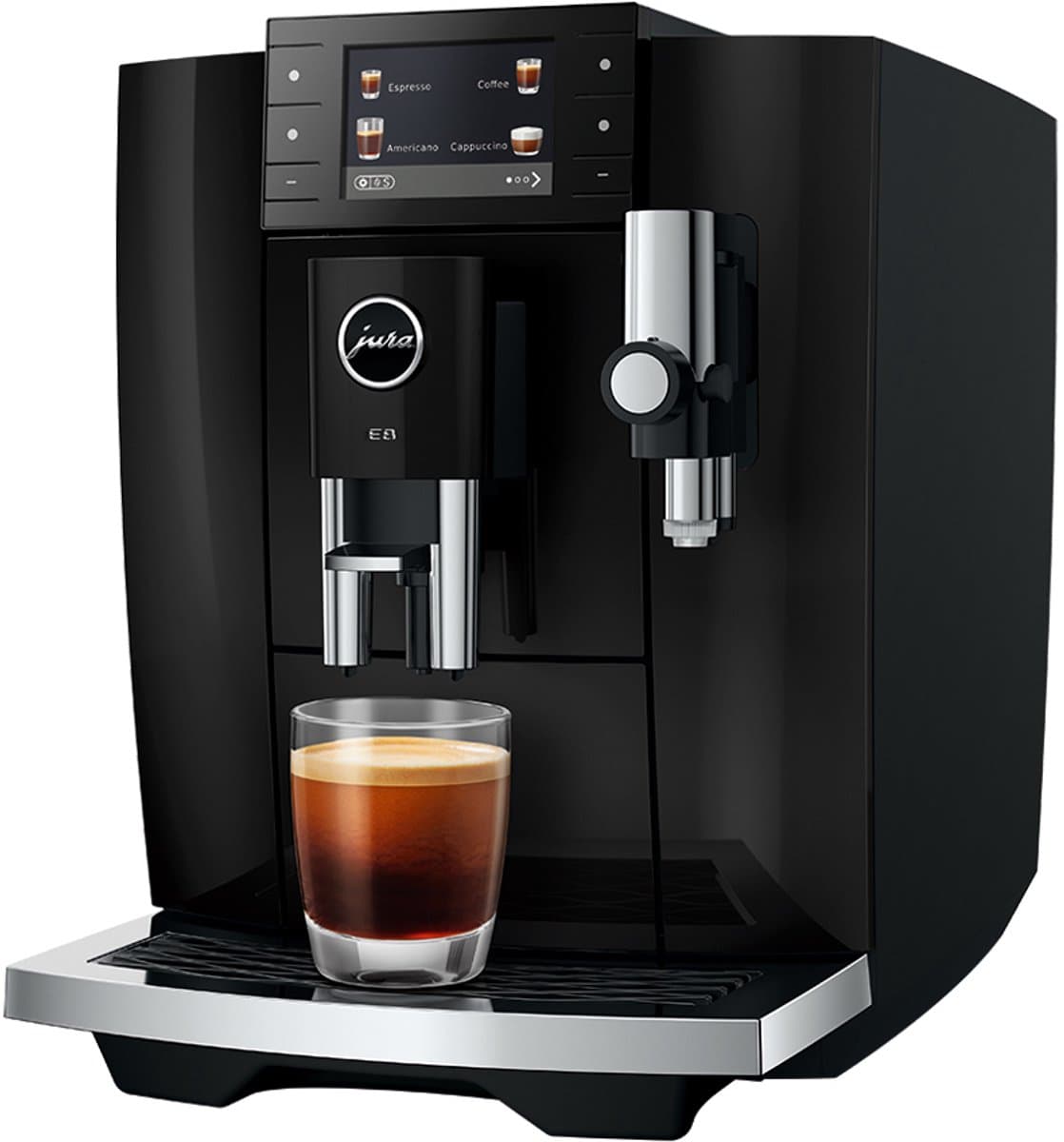 JURA E8 Piano Black - Volautomatische espressomachine met Smart Brew thumbnail 8