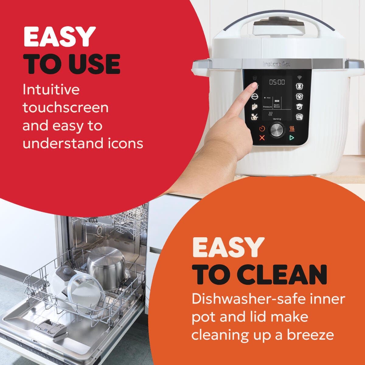 Instant Pot Pro 5,7L Multicooker Coconut White - 10-in-1 Snelkookpan - Slowcooker - Sous Vide - App Bediening - Nutriboost™ - 20% Meer Vermogen - Tot 6 Porties thumbnail 4