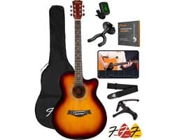 Finesse Akoestische Gitaar 40" met Videocursus - afbeelding 1