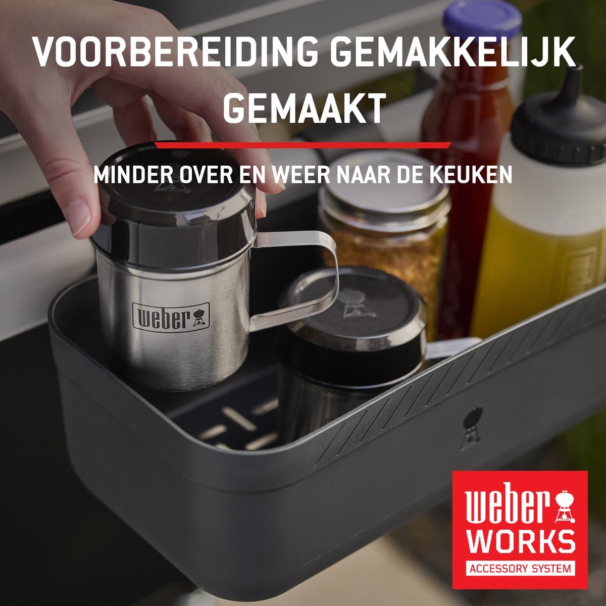 Weber Spirit E-310 - Gasbarbecue - Zwart - 3 Branders met 7,8 kW vermogen - Porselein geëmailleerde gietijzeren grillrooster - 2 Zijtafels - 2 Duurzame wielen - Kast met deur thumbnail 4