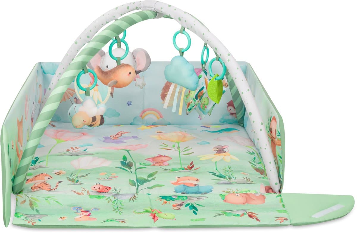 Lionelo Inga Multicolor – Multifunctionele Speelmat met Bogen – Speelkleed & Speelhek – 7 Sensorische Speeltjes – Baby Ontwikkeling & Motoriek thumbnail 7
