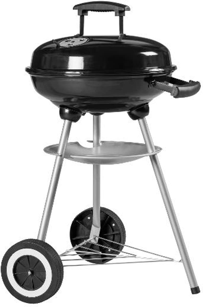 Houtskool BBQ -Goliving Houtskool Barbecue - Ø34cm - Inclusief Accessoires - Houtskoolbarbecues op Wielen - BBQ met Deksel - Rond - - Zwart - Metaal thumbnail 4
