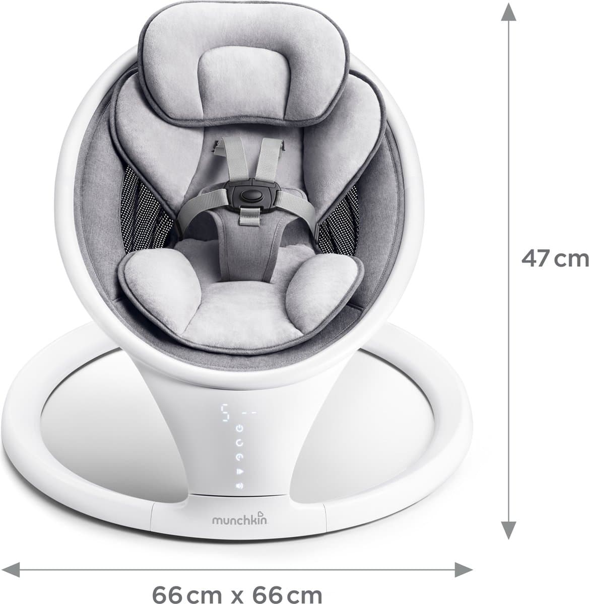 Munchkin swing - baby wipstoel elektrisch lichtgewicht bluetooth - schommelstoel thumbnail 2
