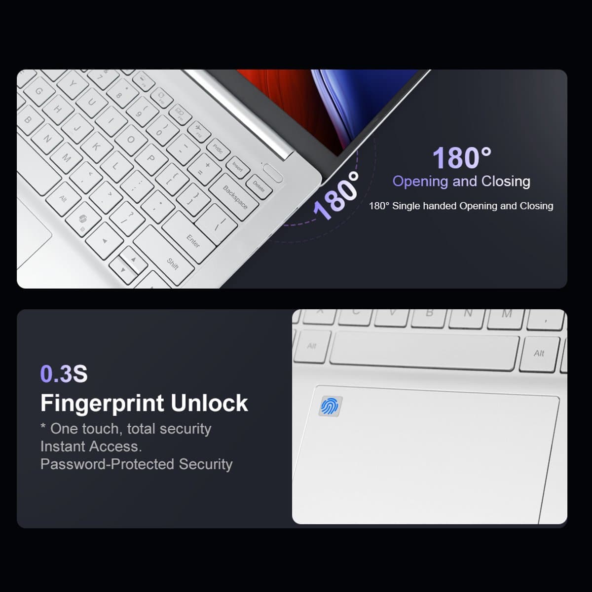 S14 Laptop 14 inch 2.2K 16:10 – AMD Ryzen 5 7535HS – 16GB LPDDR5 – 1TB NVMe SSD – 60Wh accu – WiFi 6 – Fingerprint – Windows 11 – Zilver thumbnail 5