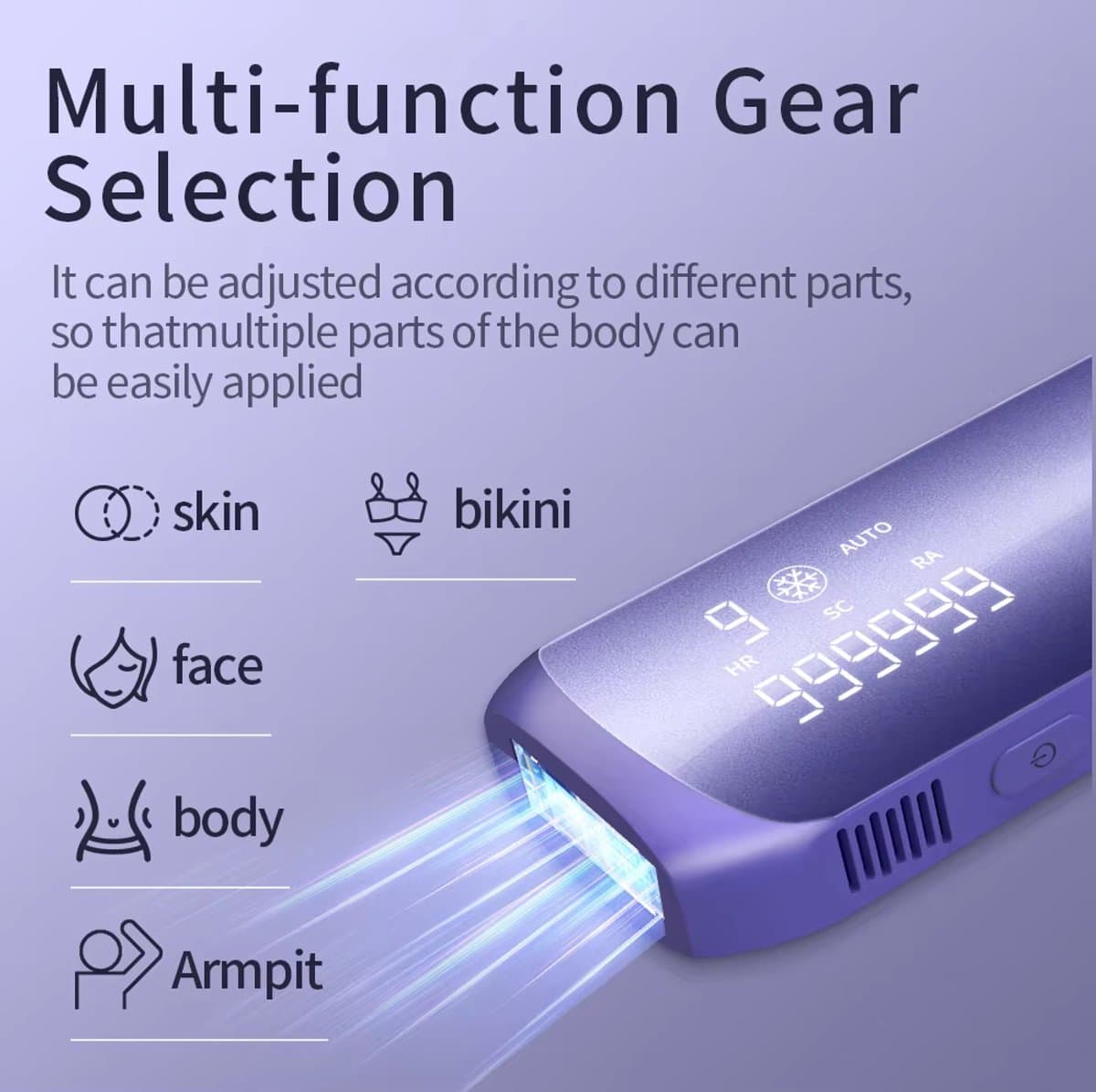 Nawy® IPL Laser Ontharingsapparaat - Laser Ontharing - Pijnloos Ontharen met Ice Cooling - Permanente Ontharing voor alle Lichaamsdelen - voor Mannen en Vrouwen - 999.999 Flitsen - Inclusief Beschermbril en Scheermes - Epileerapparaat Dames thumbnail 7