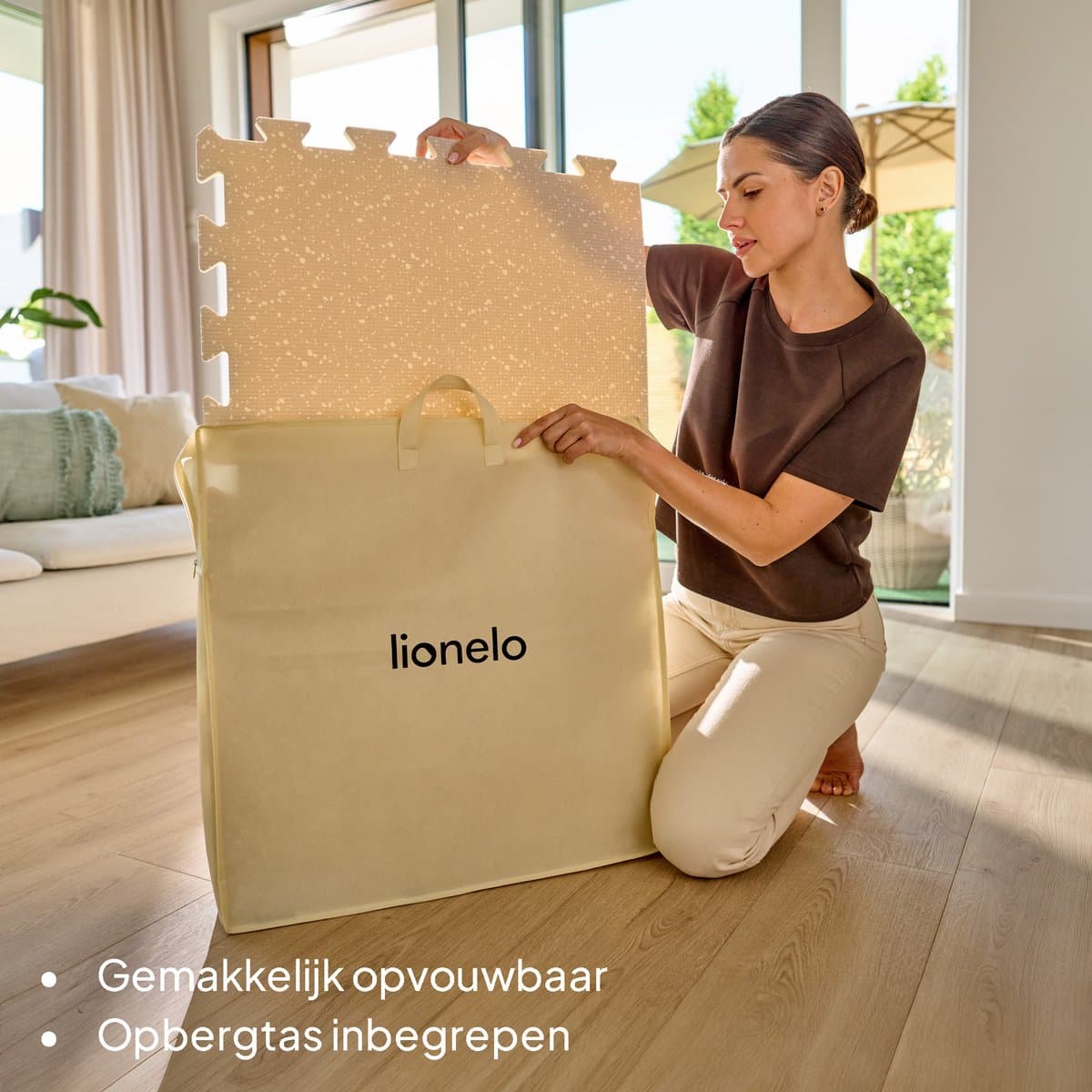 Yoka Speelmat Baby – Premium Speelkleed Foam – Veilig & Zacht – Dubbelzijdig Vloerpuzzel – Opvouwbaar + Opbergtas – voor Binnen & Buiten – Speeltapijt – Baby Speelgoed 6 3 9 1 maanden – Babygym Play Mat – Cadeau vanaf 0 jaar Mooie Beige Kraamcadeau thumbnail 8