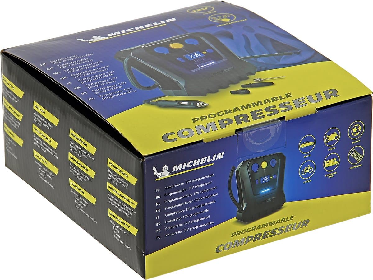 Michelin 12V Bandenpomp - Instelbare druk, USB-poort thumbnail 2