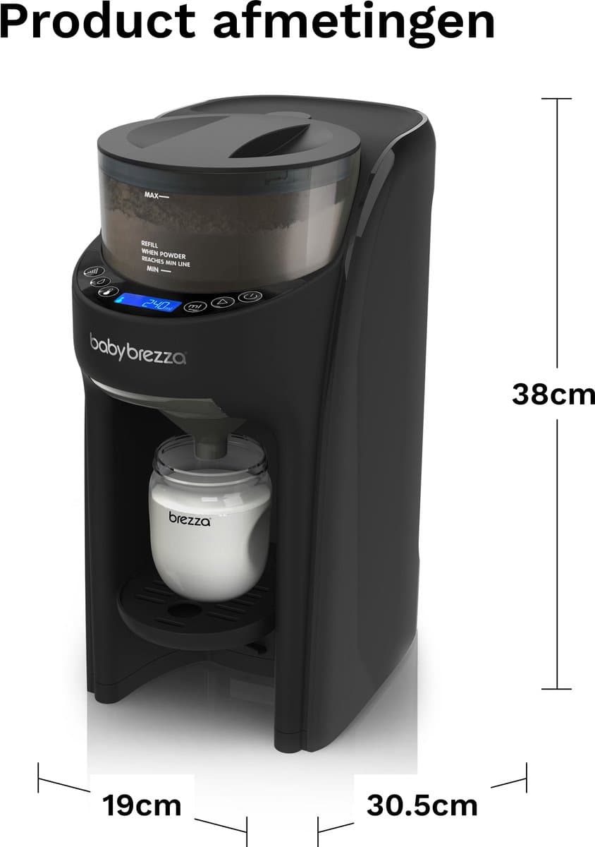Baby Brezza Formula Pro Advanced – Automatische Flesvoeding Maker – Babyfles Apparaat – All Black thumbnail 4