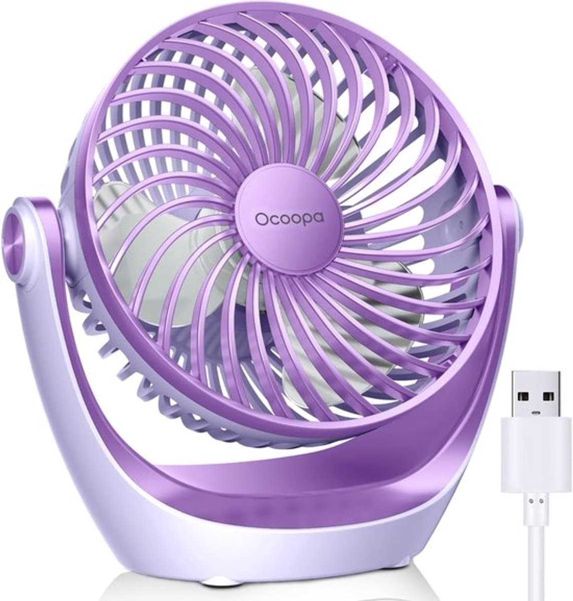 Solvix tafel ventilator geluidloos - USB Desk Fan - Zwart - Krachtige Luchtstroom - Stil in Gebruik - Voor Thuis en Kantoor thumbnail 5