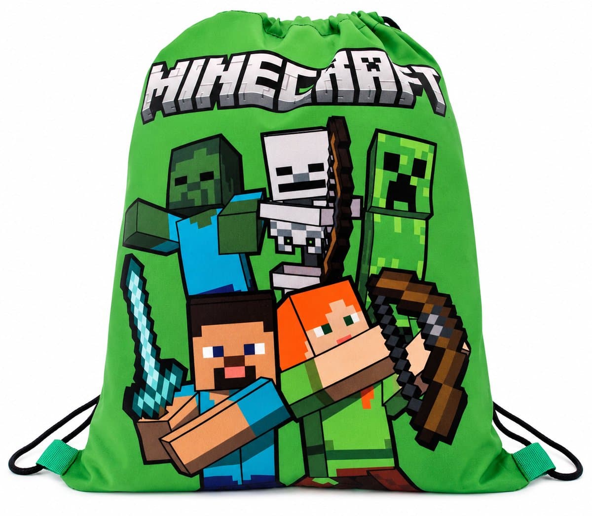 Minecraft -Gymtas – Officiële Licentie – zwemtas – sporttas - 40 x 35 cm thumbnail 3