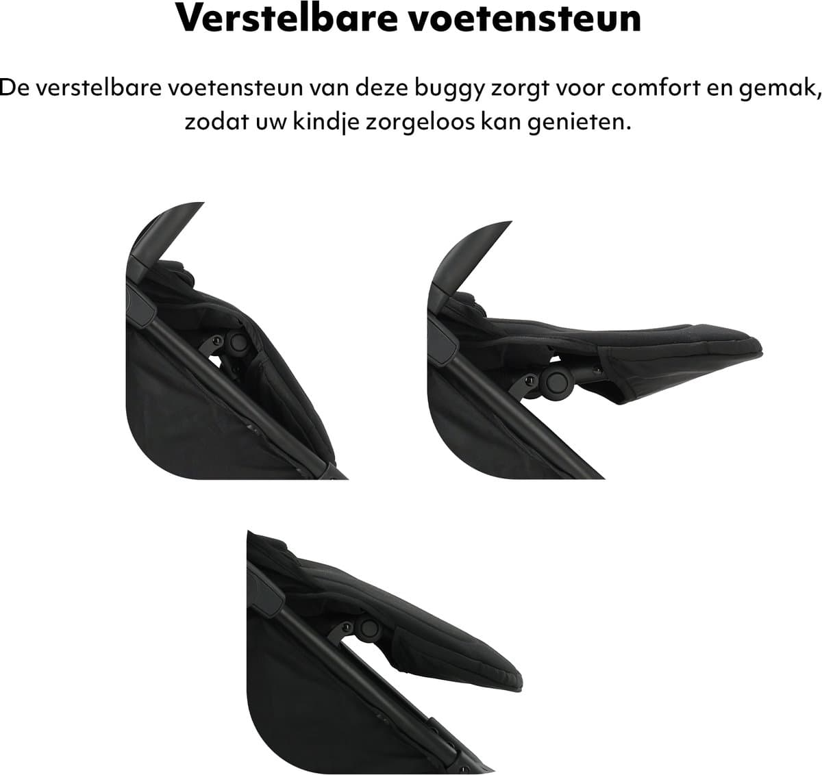 Mooiys Axel Buggy - Lichtgewicht Compacte Reisbuggy met Tas - Zwart thumbnail 2