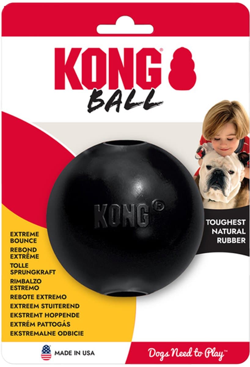 Kong Extreme Bal - Honden Speelgoed - Zwart - M/L - Ø 7.5 cm thumbnail 8