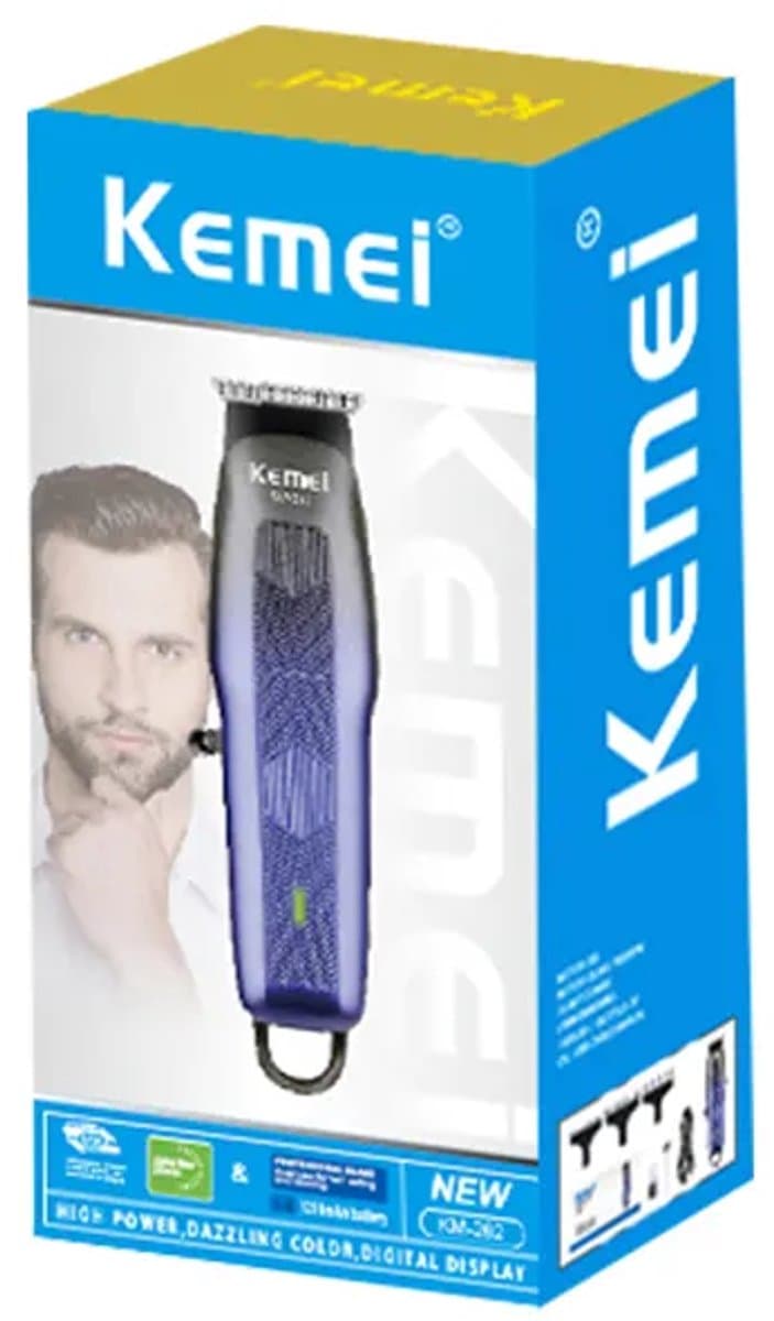 Kemei Tondeuse - KM 262 - Draadloze Tondeuse - Professionele tondeuse - Haren Millimeteren - Contouren - Haren Scheren - Kapper Tondeuse - Kapper Kwaliteit - Baard Trimmer - Haar Trimmer - Beard and Hair Trimmer thumbnail 2