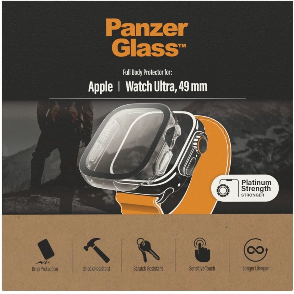 Panzerglass Fullbody Apple Watch - Ultra 49 mm - Transparant thumbnail 6