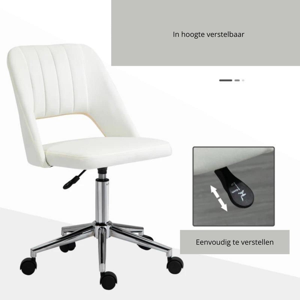 Bureaustoel - Stoelen - Stoel - 49 x 60 x 79-91 cm thumbnail 6