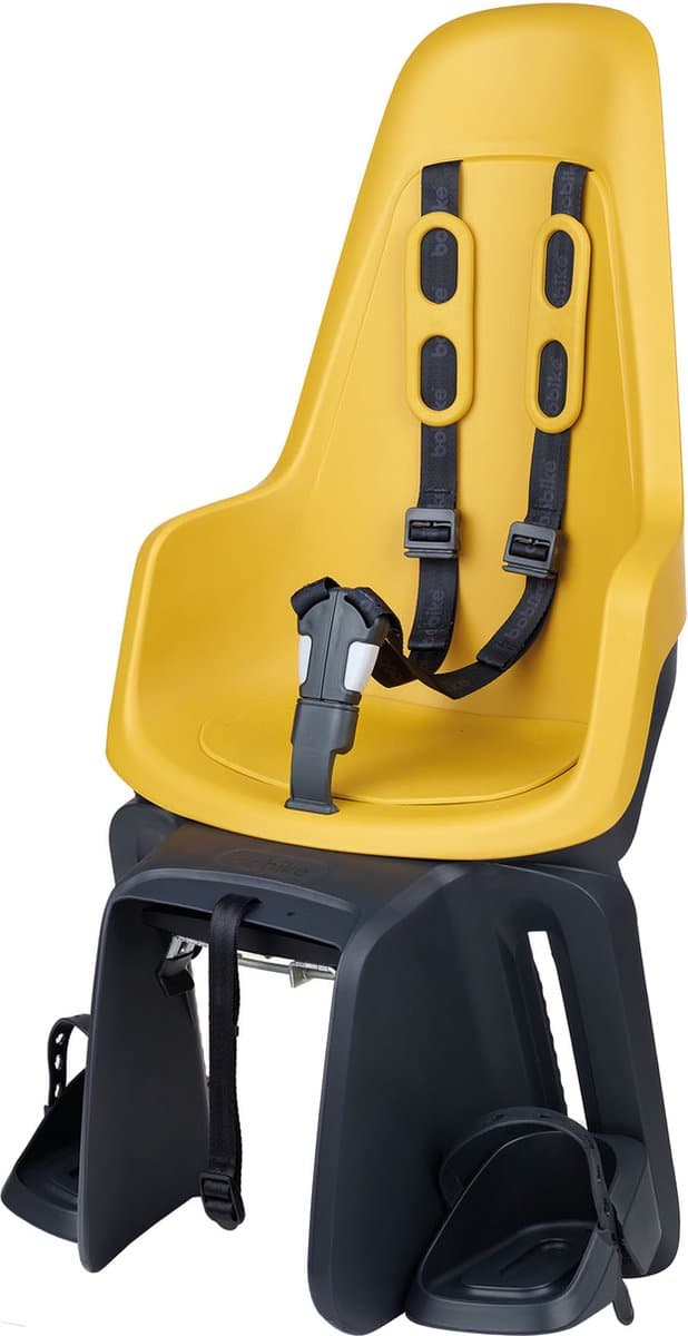 Bobike One Maxi E-BD/bagagedragermontage - Mighty Mustard - fietsstoeltje - kinderzitje - achterzitje - fietszitje - voor achterdrager van een fiets of e-bike