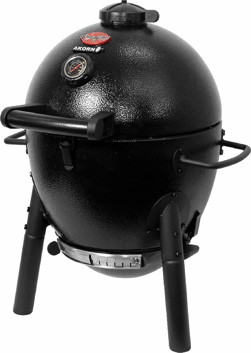 Char-Griller® Akorn Jr. Kamado BBQ en Smoker – Compacte Houtskool Barbecue met Gietijzeren Rooster – Ideaal voor Balkon, Terras, Camping en 2-4 Personen thumbnail 6