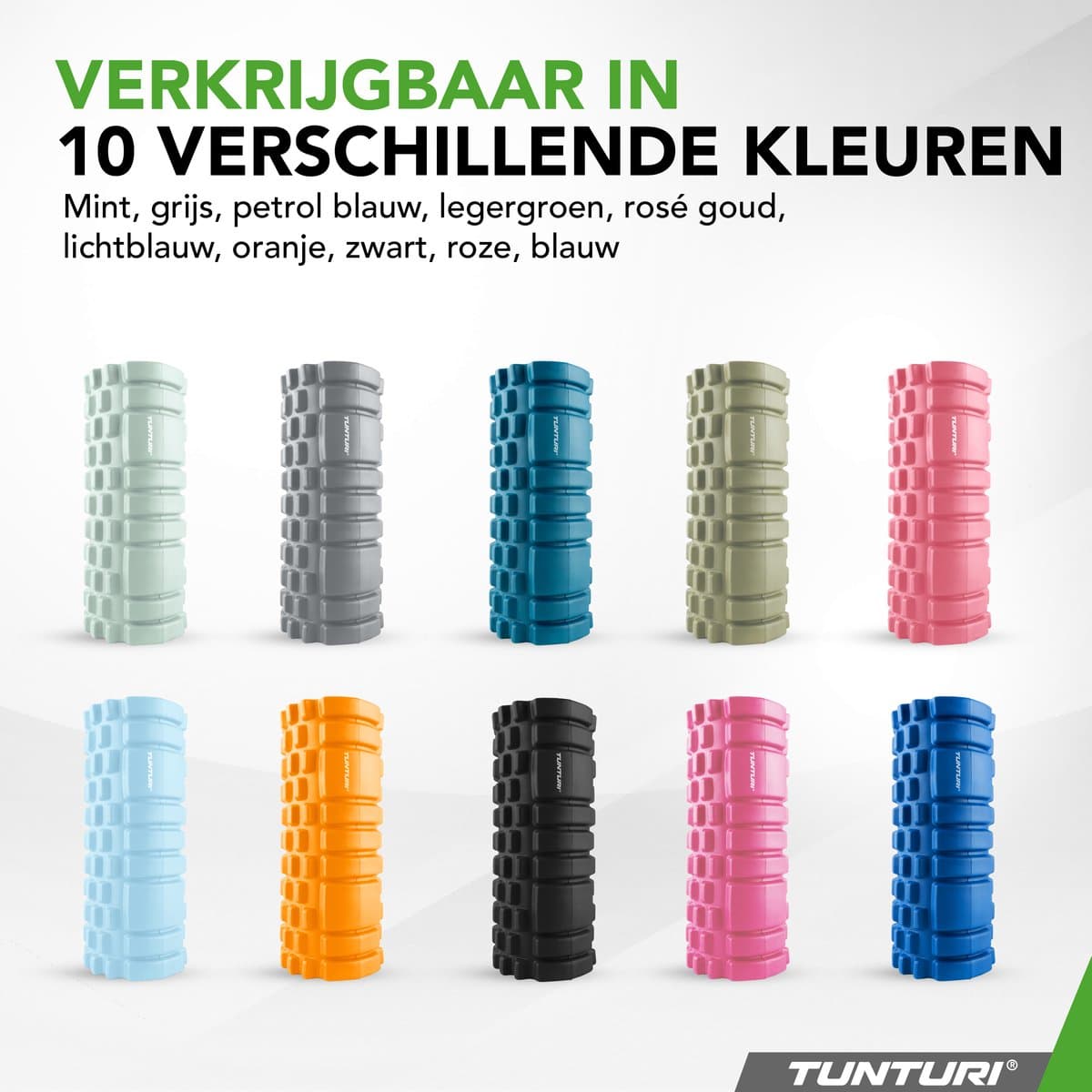 Tunturi Yoga Grid Foam Roller - Massage Roller - Foamroller - Fitness Roller - Oranje - 33cm - Incl. gratis fitness app thumbnail 2