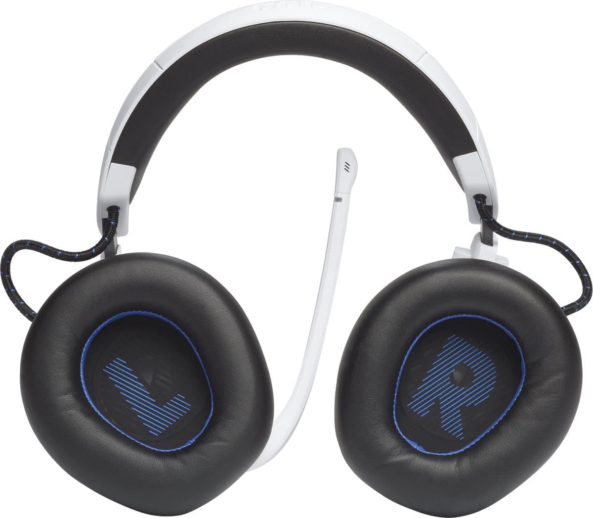 JBL Quantum 910P - Draadloze Over-ear Headset voor PlayStation (PS5 & PS4) - 2.4 GHz & Bluetooth - Noise Cancelling - Headtracking 3D Audio - 45+ uur batterij - Wit thumbnail 3