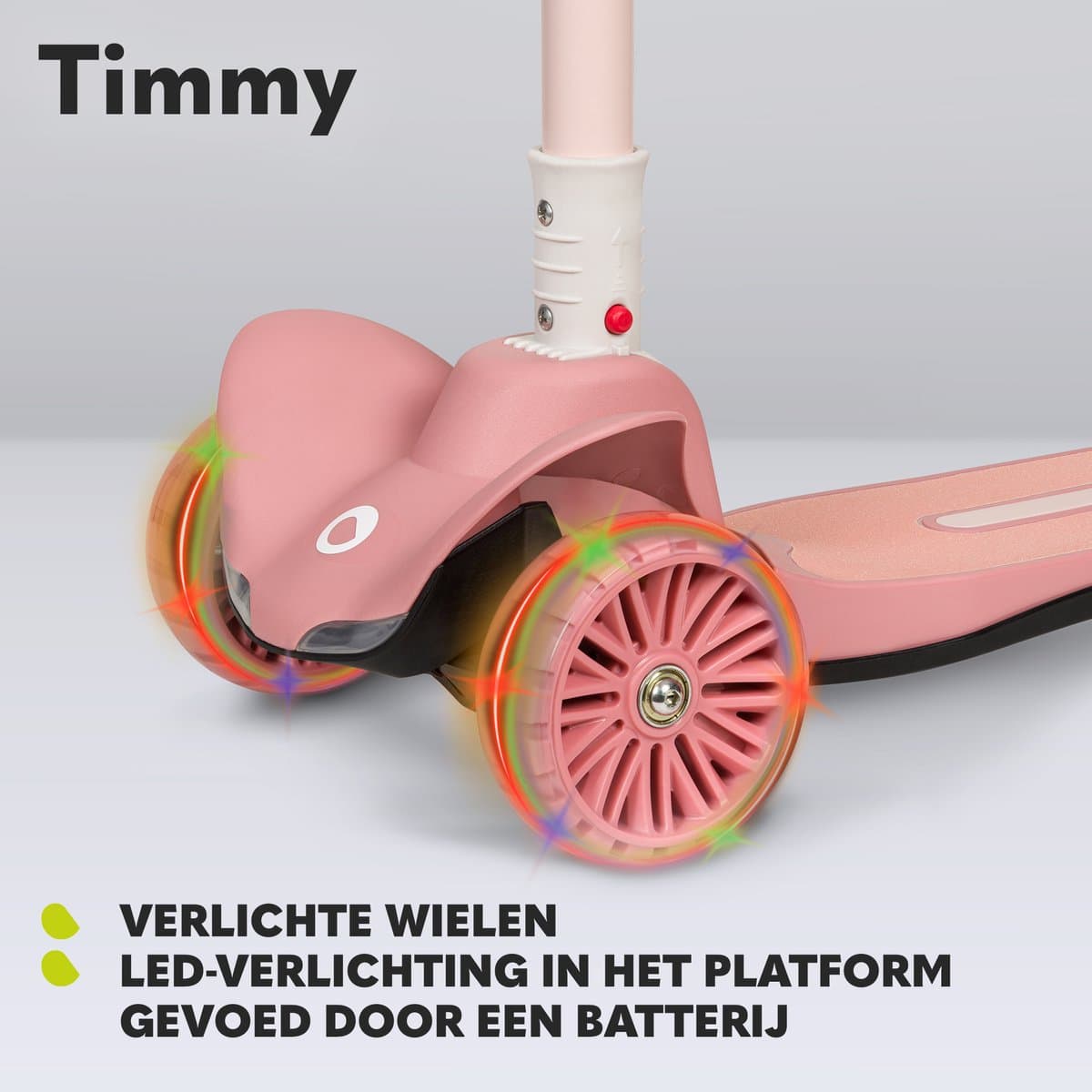 Lionelo Timmy Kinderstep - Balansstep voor kinderen - van 3 jaar - tot 50kg - verstelbaar - LED wielen - Anti-slip platform - Inklapbaar stuur - Verlichting in wielen & deck - Geen montage nodig thumbnail 3