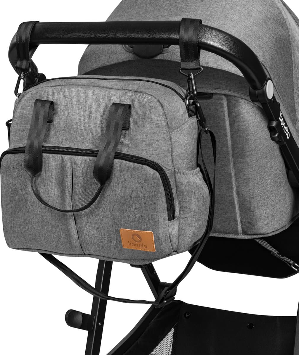 Lionelo Bianka Kinderwagen 3 in 1 - Reiswieg + Wandelwagen + Autostoel - Grote Luchtbanden, Volledige Vering - Inklapbaar - Verstelbare duwstang - Buggy Omkeerbare Zitting - 0-22kg - Accessoireset - Grijs thumbnail 3