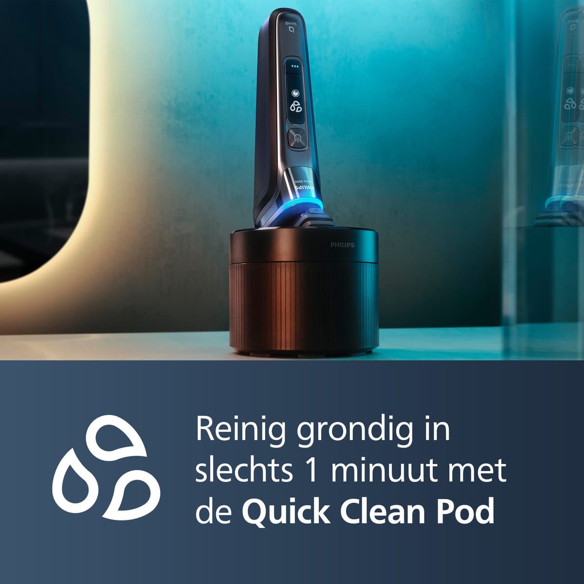 Philips Shaver 9000 Series S9976/55 - Elektrisch scheerapparaat – met trimmer – mannen - Met Quick Clean Pod - Donkergrijs thumbnail 5