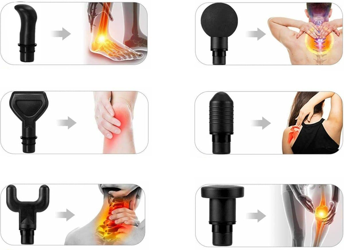 Onbekend Professionele massage gun met 6 opzetstukken, 30 snelheden thumbnail 2